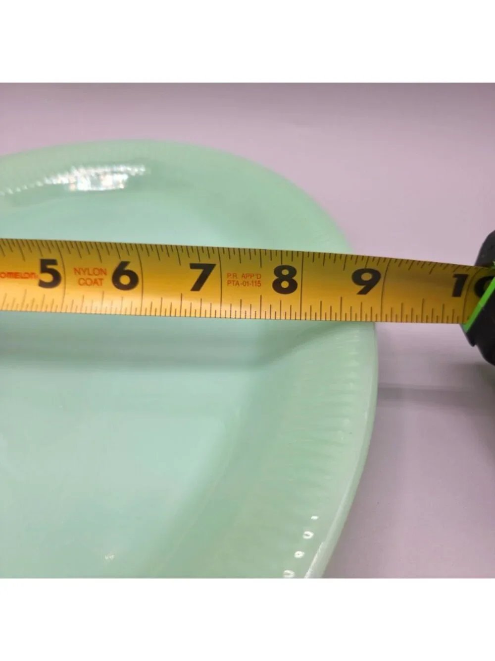 Fire-King Jane Ray Jadeite Green Glass Oval Serving Platter 12
